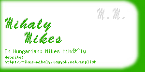 mihaly mikes business card